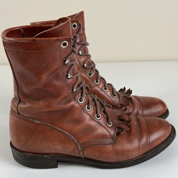 Justin Vintage Paddock Heritage Brown Leather Boots Womens 6.5 B - Picture 2 of 11